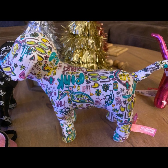 NWT VICTORIAS SECRET KEYCHAIN PURSE PINK DOGS - Picture 3 of 6